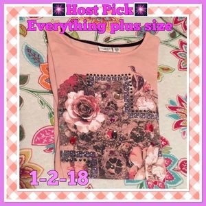 Peach 🍑 top with Cross.